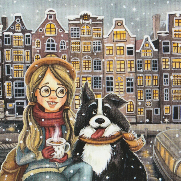 Ansichtkaart Winter in Amsterdam. 